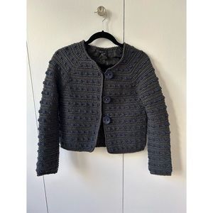 Marc Jacobs Insulated Pom Knit Cropped Sweater Jacket Size XS